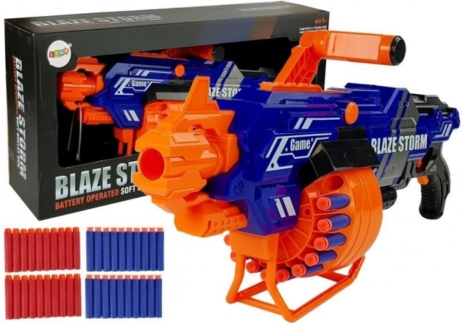 Grote schuimblaster met trommelmagazijn en 40 darts