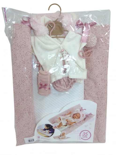 Llorens M635-44 kleding voor pasgeboren pop NEW BORN maat 35-36 cm