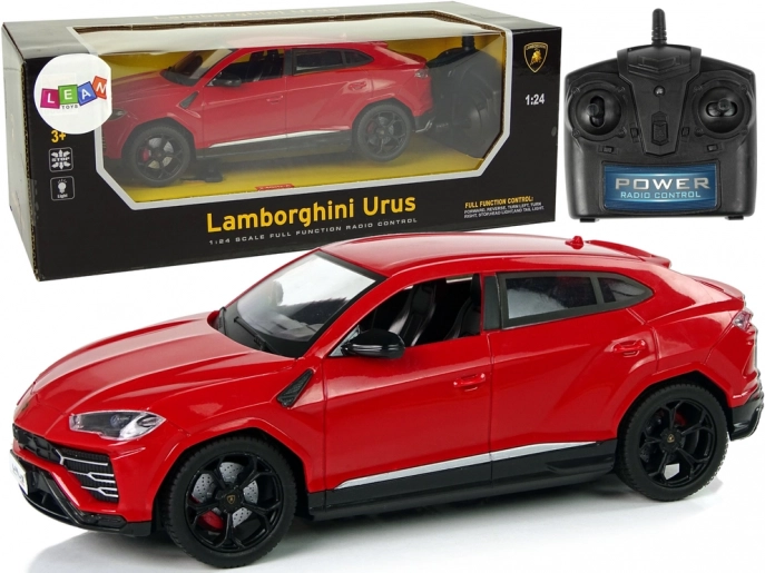 RC auto 1:24 LAMBORGHINI Urus rood met verlichting 2.4 GHz
