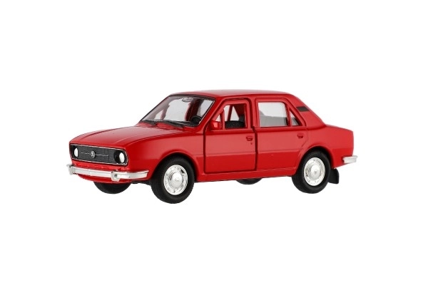 Auto Welly Škoda 105L metaal/plastic 11cm 1:34-39 vrije loop 4 kleuren in doos 15x7x7cm