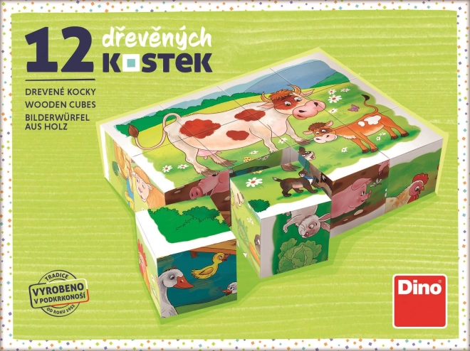 Houten blokken Op de boerderij