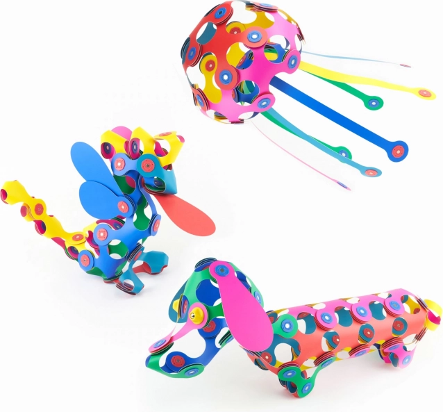 Magnetische blokken Clixo Super Rainbow, 60 stuks