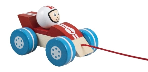 Houten raceauto Detoa
