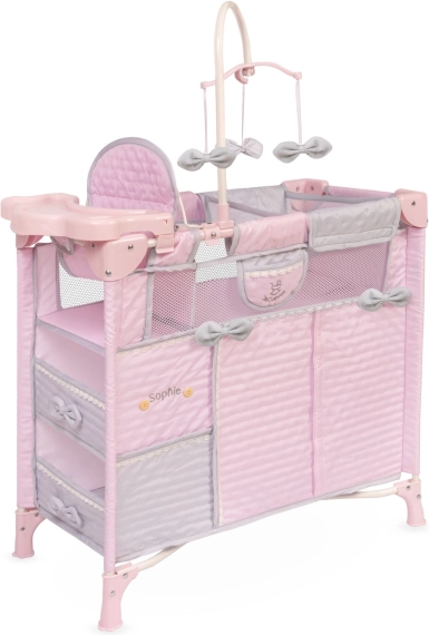 Inklapbaar poppenbedje met 5 accessoires SOPHIE