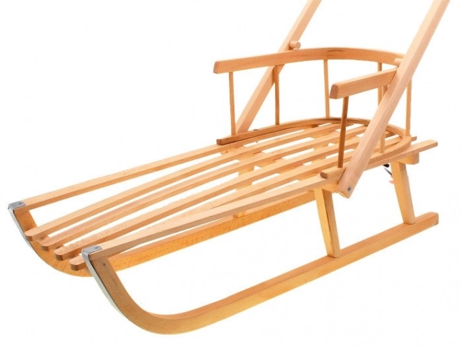 Pools houten sleeën met duwstang SP0370