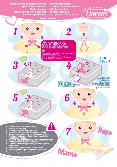 Lachende pop Mimi 42 cm