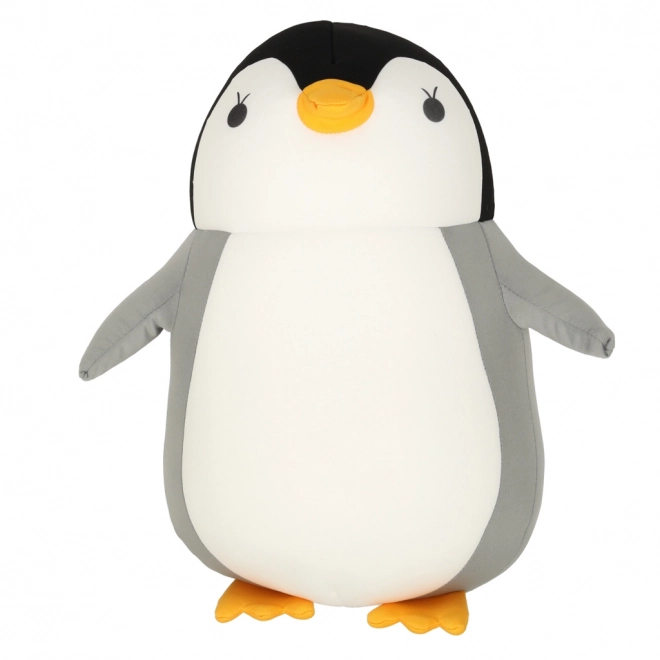 Reiskussen 2-in-1 in de vorm van een croissant en pluche pinguïn