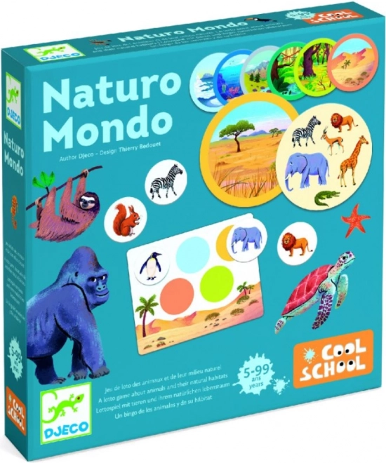 DJECO NATURO MONDO educatief lottospel over dieren en hun leefomgeving