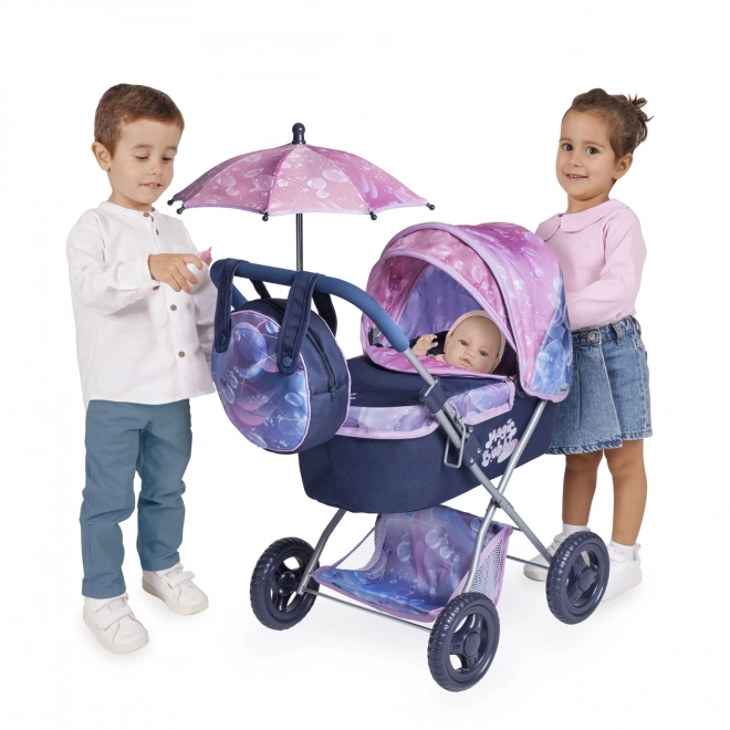 DeCuevas 85076 Opvouwbare poppenwagen met parasol en tas Magic Bubble 2024 - 60 cm