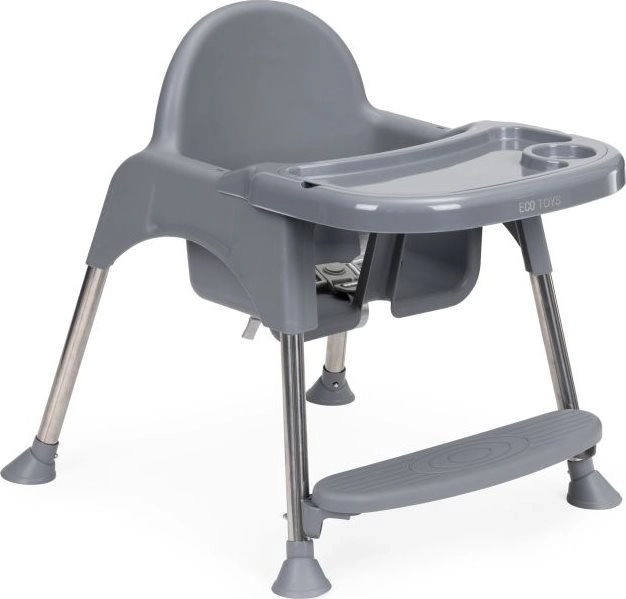 ECOTOYS Eetstoeltje 2in1 grijs