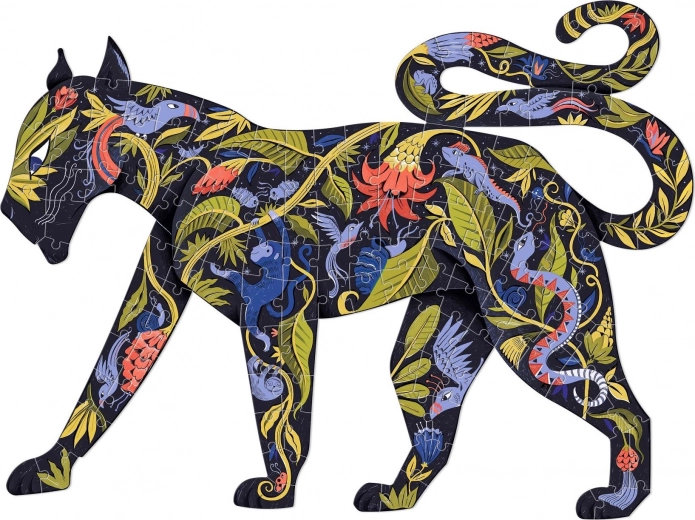 Originele pantervorm en artistieke illustraties