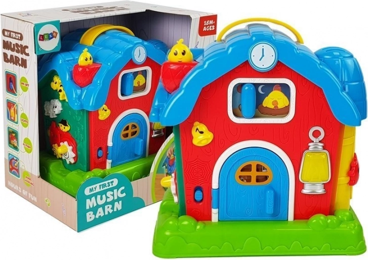 muzikale schuur – interactieve boerderij met dieren en geluiden, rood
