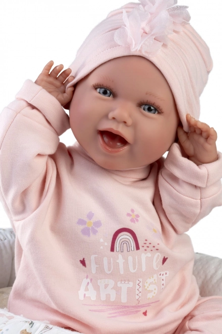 Llorens realistische baby pop met geluiden en zacht stoffen lichaam 42 cm