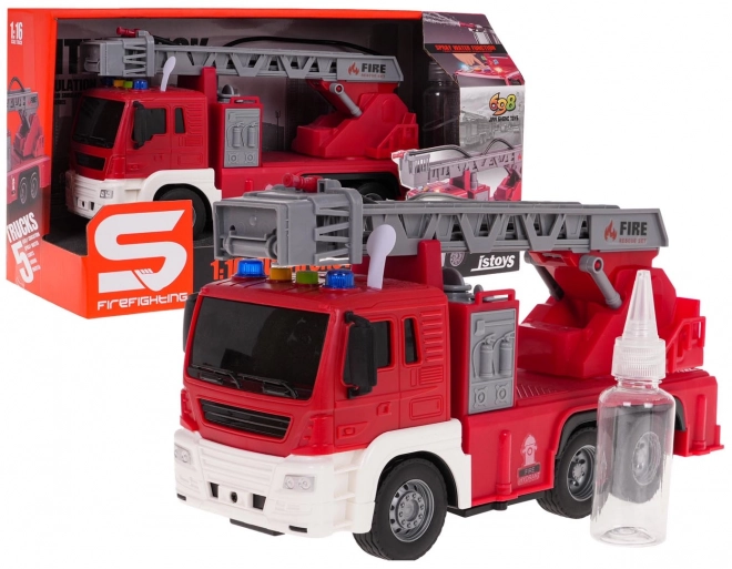 Brandweerauto 1:16 met water, licht en geluid