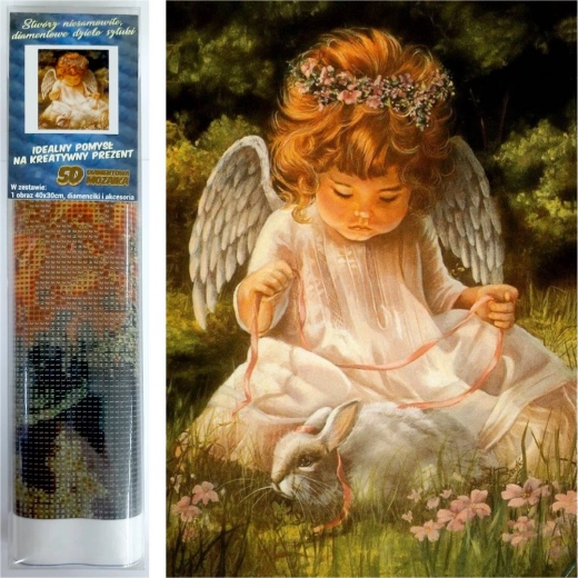 diamantschilderen engeltje 30 × 40 cm