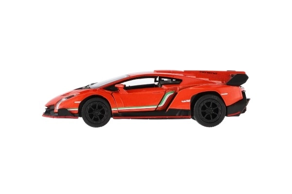 Auto Kinsmart Lamborghini Veneno metaal/kunsstof 13cm op terugtrekmechanisme
