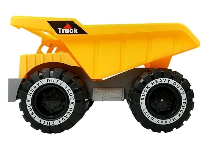 Grote vrachtwagenspeelgoed met aanhanger en bulldozer 49 cm