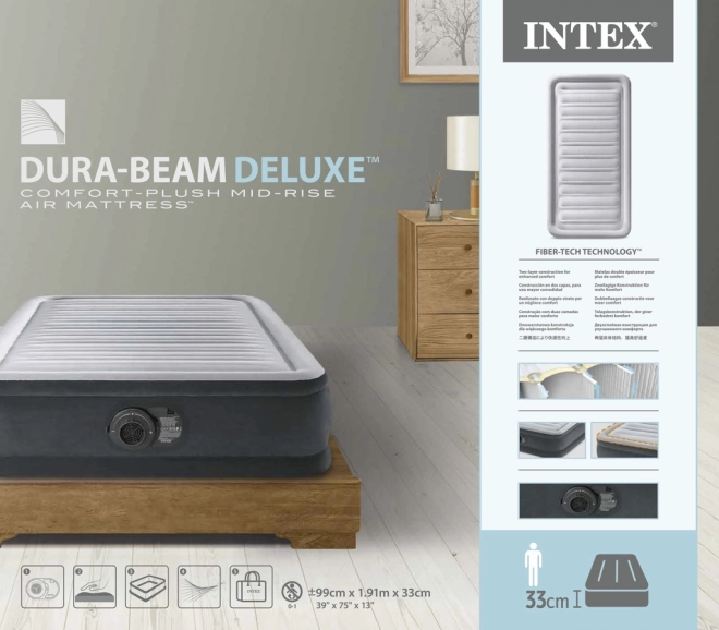 Opblaasbaar bed Dura-Beam Twin met ingebouwde pomp