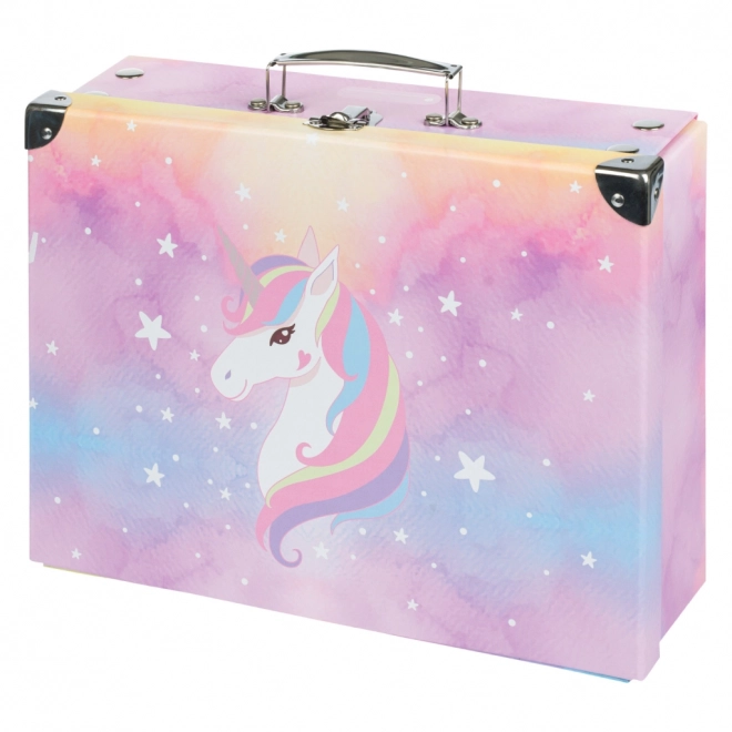 BAAGL Opvouwbare Schoolkoffer Rainbow Unicorn met metalen hoeken