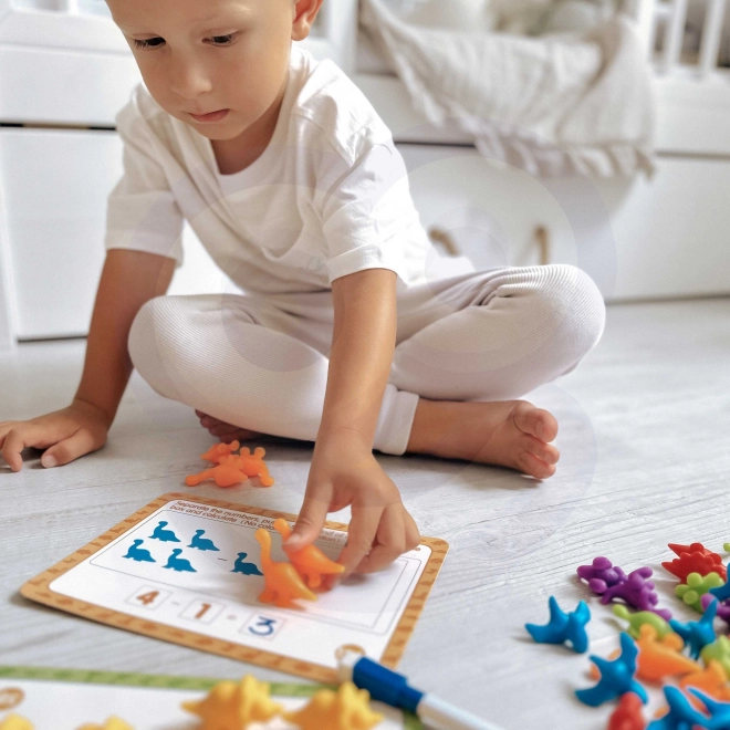 Educatieve Set Montessori Tellen Kleurrijke Dieren 83 stuks