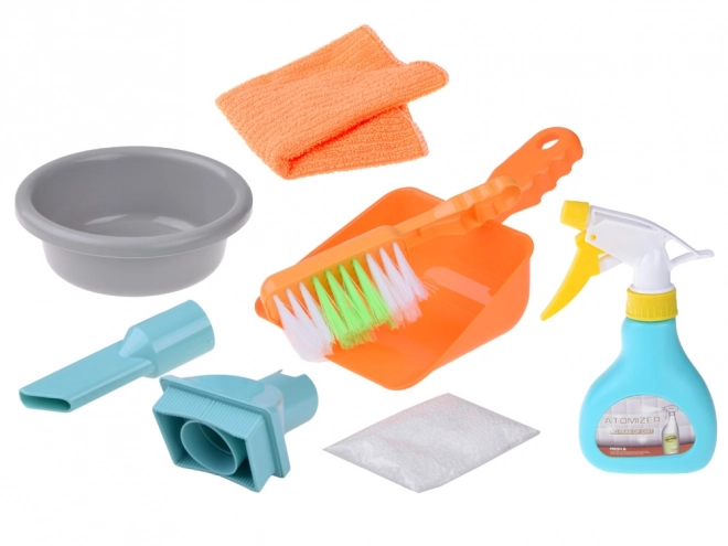 Kinderschoonmaakset met draadloze stofzuiger en stoffer
