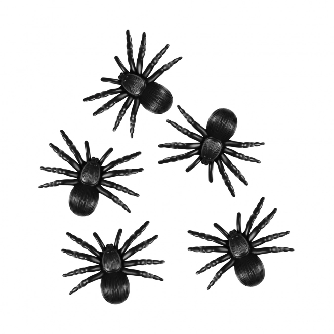 Decoratie spin zwart 5 stuks