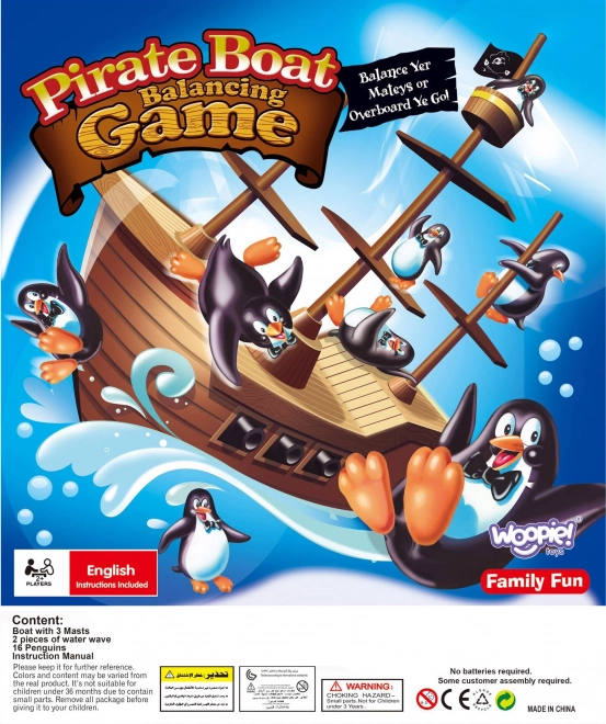 Woopie piratenschip van pinguïns