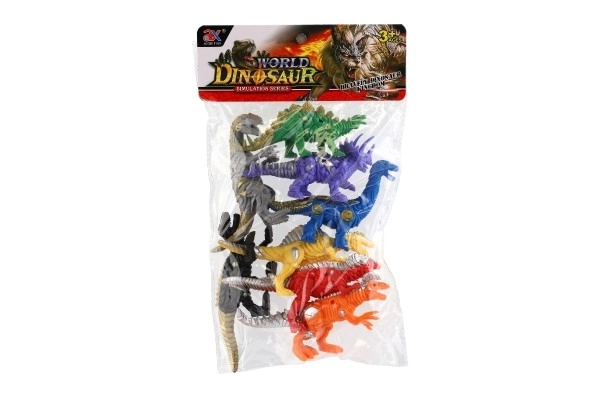 Dinosaurus/Drak 8 stuks plastic 14-17cm in zak 22x35x7cm