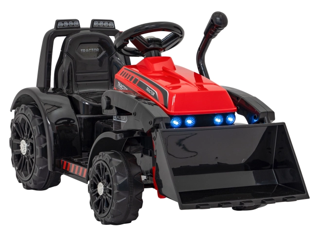 Kinder elektrische tractor met schuifblad – Rood