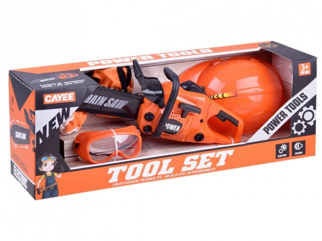 Kleine houthakker set helm zaag accessoire ZA2895