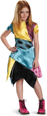Sally-kostuum uit The Nightmare Before Christmas voor kinderen 10–12 jaar