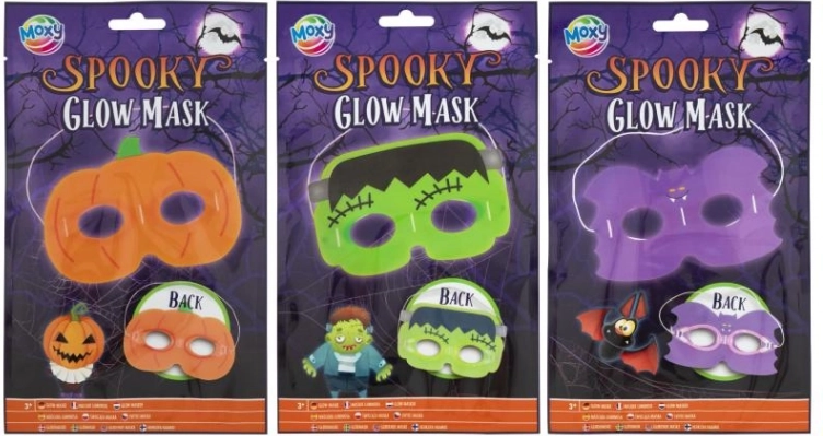 Lichtgevende LED Halloweenmasker met knipperfunctie