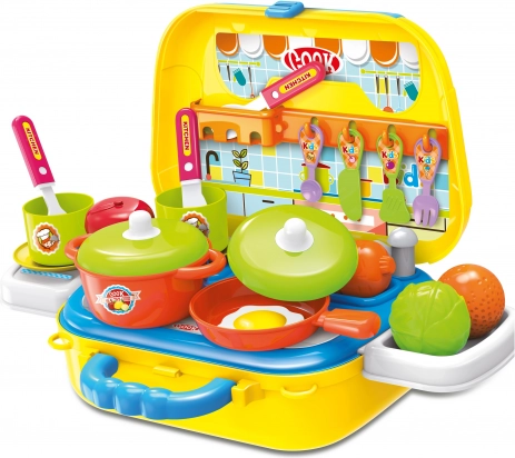 Keukentje in een koffertje voor kinderen