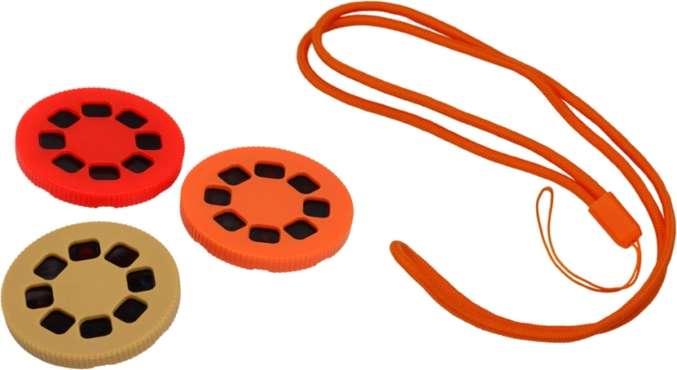 Set met kleurrijke schijven