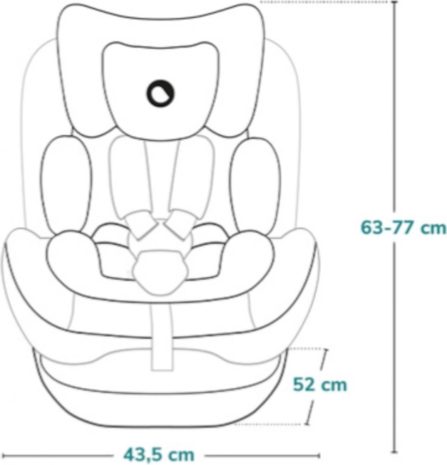 Draaibare autostoel voor kinderen Lionelo Bastiaan i-Size Pink Rose