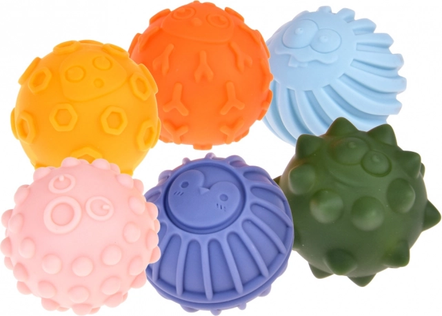 Gekleurde sensorische ballen voor kinderen, 6 stuks