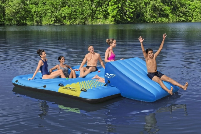 HYDRO-Force Ostrov + glijbaan 376x311cm BESTWAY