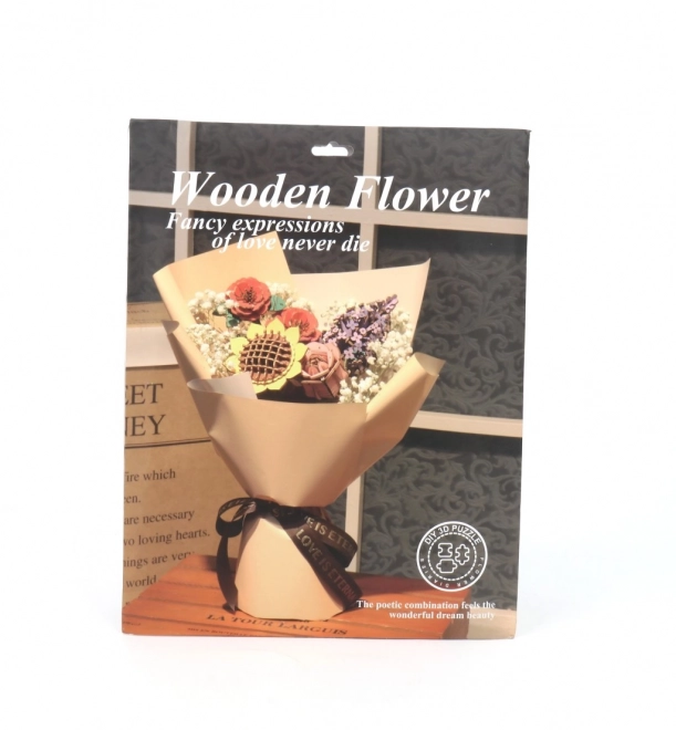 Camellia houten 3D-puzzel