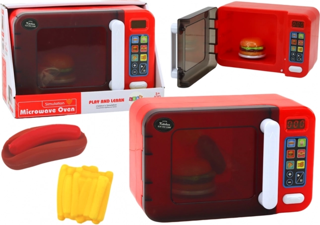 Kinder-magnetron met licht en accessoires, rood
