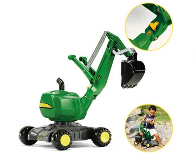Kindergraafmachine op wielen John Deere