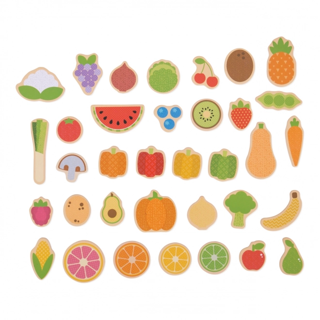 Bigjigs Speelgoed Magneten fruit en groenten