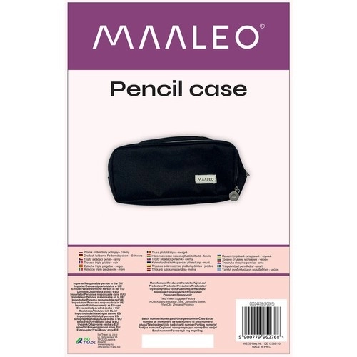 zwarte driekamer etui Maaleo