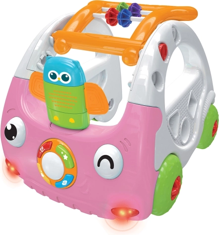 Activiteitenloopwagen 3-in-1 roze