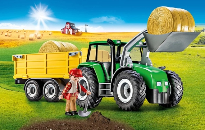 Set landfiguren 9317 Tractor met aanhanger