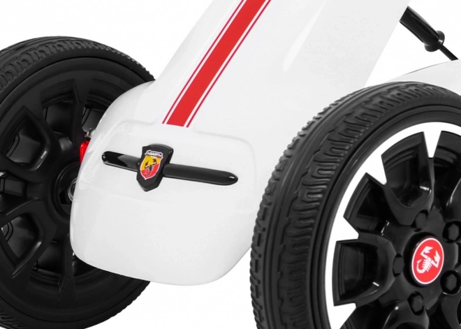 Gokart met trappers ABARTH wit