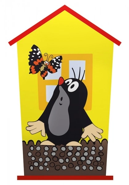 Houten spaarpot met Kleine Mol