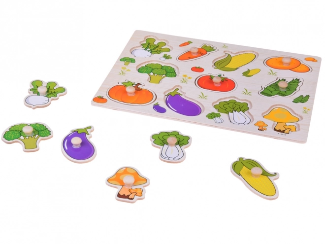 Educatieve houten puzzel groenten match 11ele ZA5258