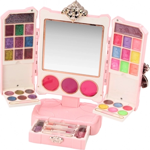 Compacte palette en spiegeltje voor eerste make-uplooks