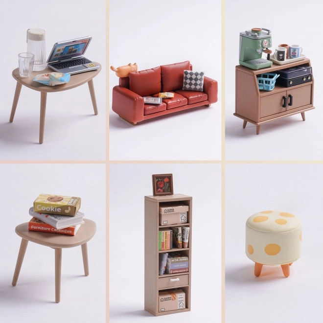RoboTime miniatuur poppenhuis knusse woonkamer