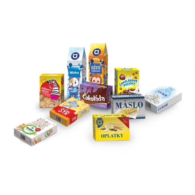 MINI WINKEL - winkelmandje met accessoires en leer hoe te winkelen - blauw